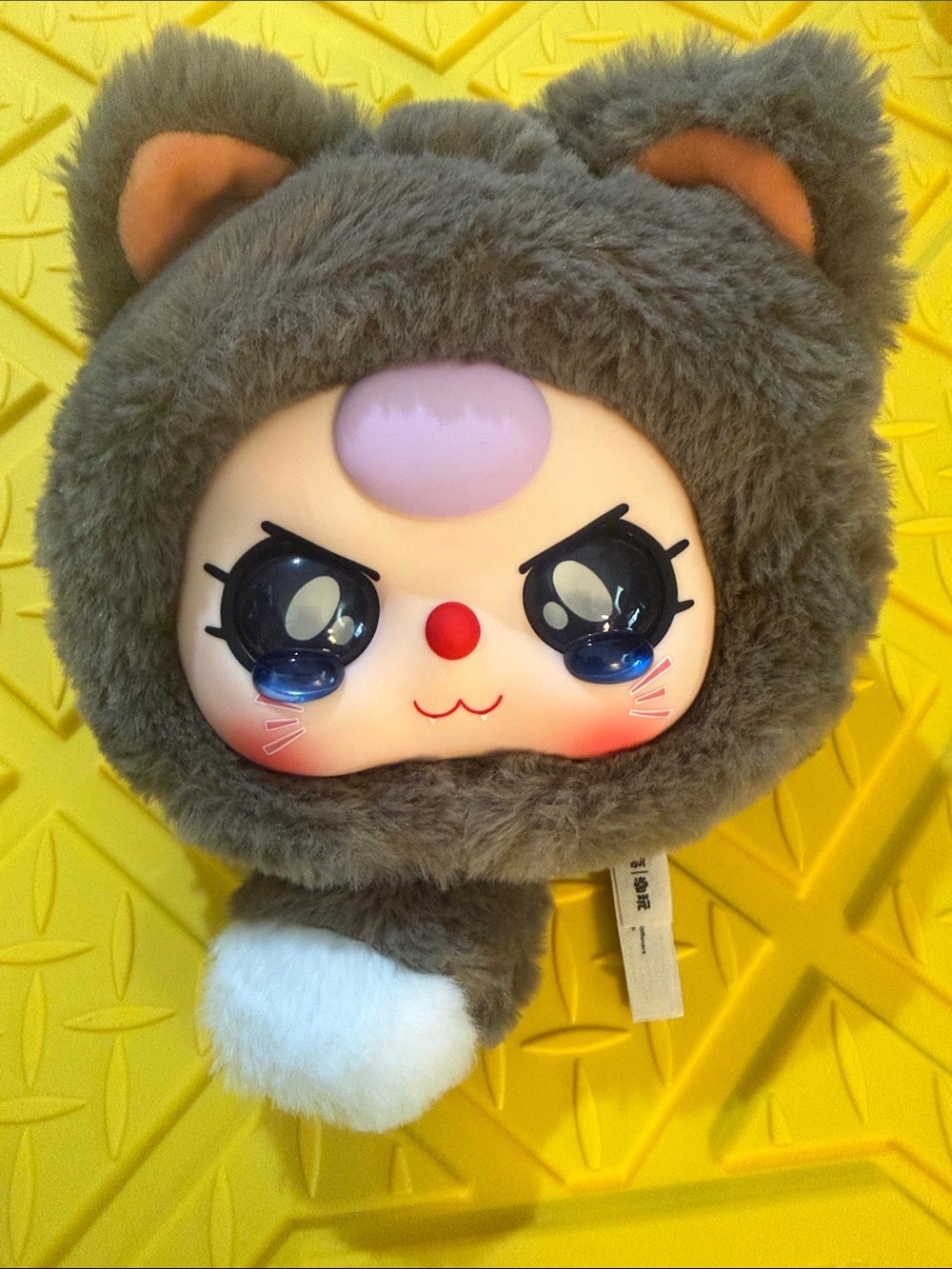Baby Three Fortune Cat Zipper Bag Plush collectible